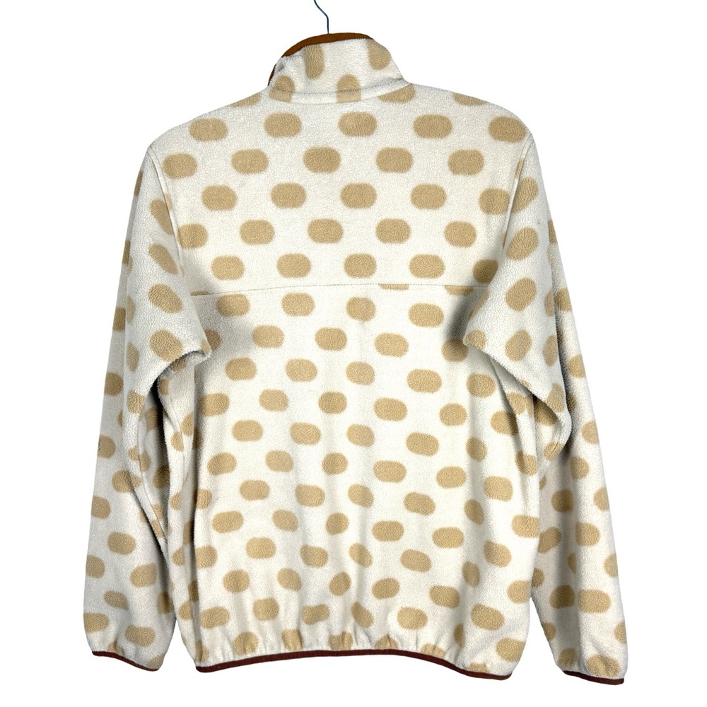 Patagonia Synchilla Cream and Tan Polka Dot Pull Over Sweater - Picture 4 of 10